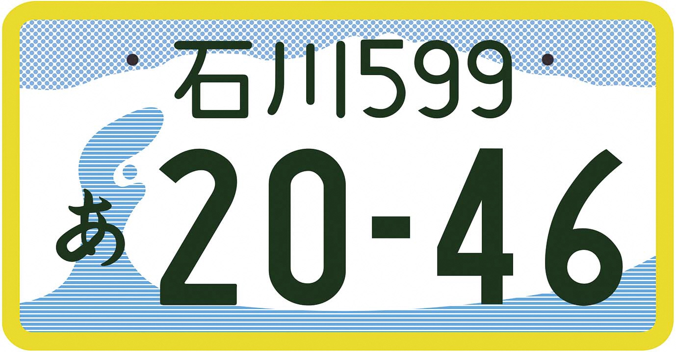 軽自動車用ナンバー（寄付金あり・カラー）